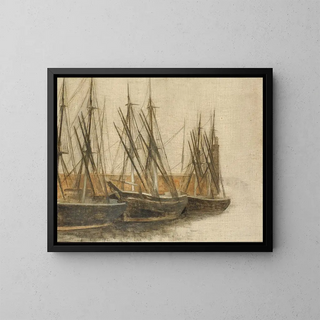 the Christianshavn Canal in Copenhagen - Vilhelm Hammershøi — framed artwork on a wall