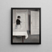Ida reading a letter - Vilhelm Hammershøi — framed artwork on a wall