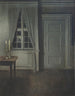 Interior painting with two candles - Vilhelm Hammershøi — artwork view