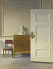 Interior painting with a bust - Vilhelm Hammershøi — artwork view