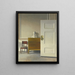 Interior painting with a bust - Vilhelm Hammershøi — framed artwork on a wall
