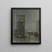 Interior painting with a table, bookshelf, and Windsor chair: 25 Strandgade - Vilhelm Hammershøi — framed artwork on a wall