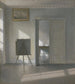 Interior painting with an easel: Bredgade 25 - Vilhelm Hammershøi — artwork view
