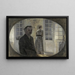 Interior painting with the artist and his wife - Vilhelm Hammershøi — framed artwork on a wall