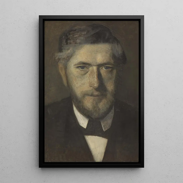 Jens Ferdinand Willumsen, study for five portraits - Vilhelm Hammershøi — framed artwork on a wall