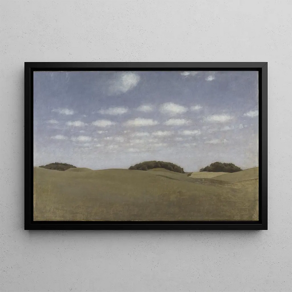 Landscape of Lejre - Vilhelm Hammershøi — framed artwork on a wall