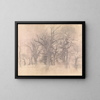 Chênes - Vilhelm Hammershøi — framed artwork on a wall