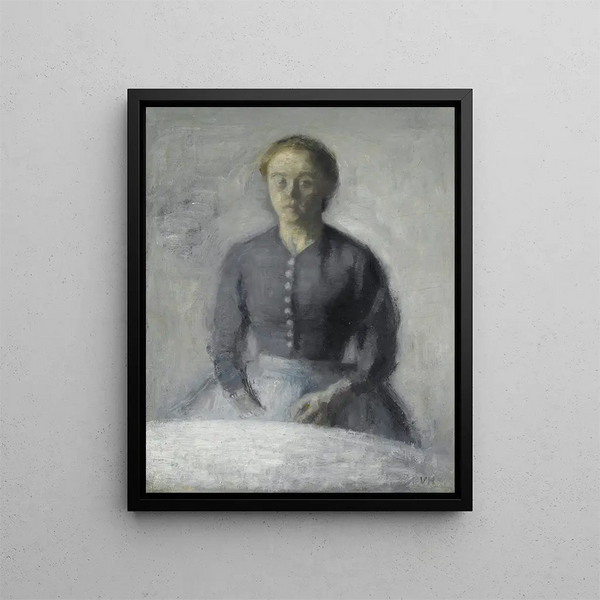 Portrait of Ida - Vilhelm Hammershøi — framed artwork on a wall