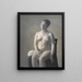 Femme nue assise - Vilhelm Hammershøi — framed artwork on a wall