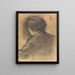 Self-portrait seen from behind - Vilhelm Hammershøi — framed artwork on a wall
