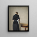 Woman seen from behind - Vilhelm Hammershøi — framed artwork on a wall