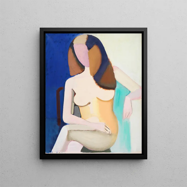 Femme nue assise - Vilhelm Lundstrøm — framed artwork on a wall