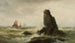 Marine landscape painting with sailing ships - Vilhelm Melbye — artwork view
