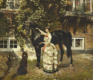 Lady on horseback - Vilhelm Tilly — artwork view