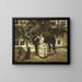 Lady on horseback - Vilhelm Tilly — framed artwork on a wall