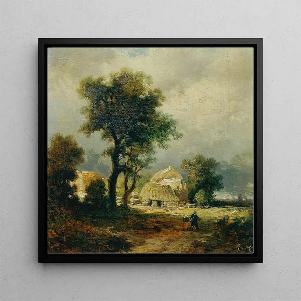 Village hongrois - Remigius Adrianus van Haanen — framed artwork on a wall