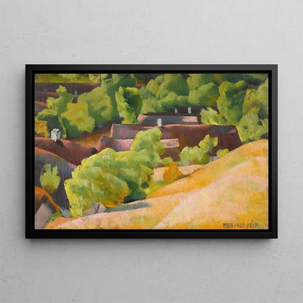 in the Buda Hills - Vilmos Aba-Novák — framed artwork on a wall