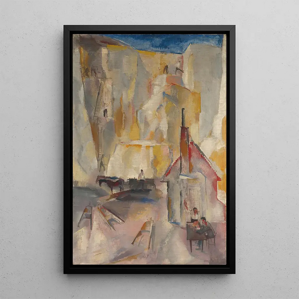 Carrière - Vilmos Aba-Novák — framed artwork on a wall