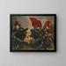 Scene of cavalry battle - Vincent Adriaenssen Leckerbetien — framed artwork on a wall