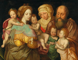 The Holy Kinship: Anne and Joachim with Mary Cleophas and her four sons - Vincent Sellaer — artwork view