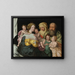The Virgin and Child with Saint Elizabeth and other members of the Holy Family - Vincent Sellaer — framed artwork on a wall