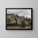 a peasant digging in front of her cottage - Vincent van Gogh — framed artwork on a wall