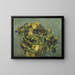 Basket of Pansies on a Small Table - Vincent van Gogh — framed artwork on a wall