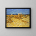 Harvest of Corn in Provence - Vincent van Gogh — framed artwork on a wall