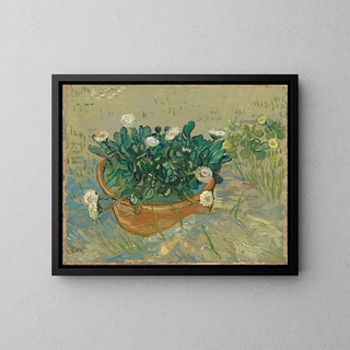 Marguerites à Arles - Vincent van Gogh — framed artwork on a wall