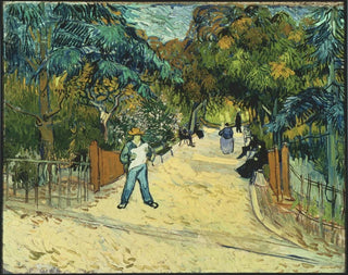 Entrance to the public gardens in Arles - Vincent van Gogh — artwork view
