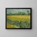 Champ de fleurs près d'Arles - Vincent van Gogh — framed artwork on a wall