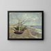 Fishing boats on the beach at Les Saintes-Maries-de-la-Mer - Vincent van Gogh — framed artwork on a wall