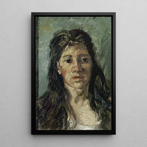 Head of a Prostitute - Vincent van Gogh — framed artwork on a wall