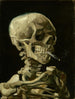 Head of a Skeleton with a Lit Cigarette - Vincent van Gogh — artwork view