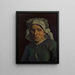 Head of Woman 2 - Vincent van Gogh — framed artwork on a wall