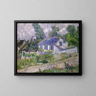 Maisons à Auvers - Vincent van Gogh — framed artwork on a wall