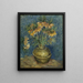 Fritillaires impériales dans un vase en cuivre - Vincent van Gogh — framed artwork on a wall