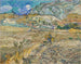 Landscape at Saint-Rémy Enclosed field with peasant - Vincent van Gogh — artwork view