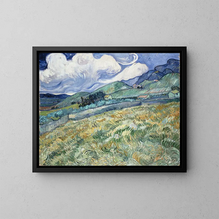 Landscape of Saint-Rémy - Vincent van Gogh — framed artwork on a wall