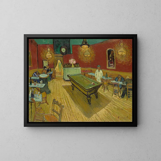 The Night Café - Vincent van Gogh — framed artwork on a wall
