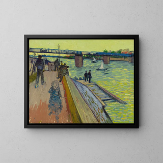 Le pont de Trinquetaille - Vincent van Gogh — framed artwork on a wall