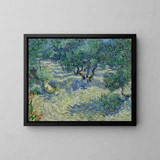 Olive Orchard Painting - Vincent van Gogh — framed artwork on a wall