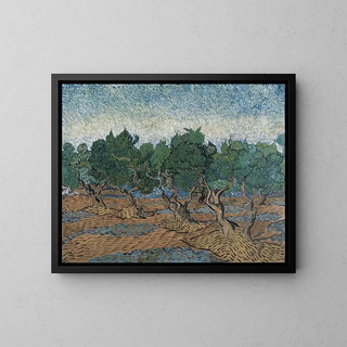 Olive grove à Saint-Rémy - Vincent van Gogh — framed artwork on a wall