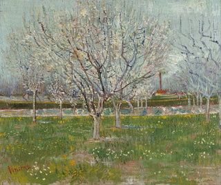Flowering Orchard Painting - Vincent van Gogh — artwork view