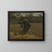 a peasant woman digging potatoes - Vincent van Gogh — framed artwork on a wall