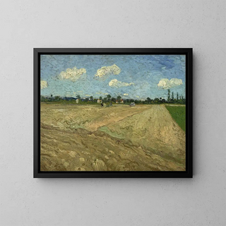 Champs labourés - Vincent van Gogh — framed artwork on a wall