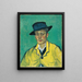 Portrait Painting of Armand Roulin (Cas Conflict) - Vincent van Gogh — framed artwork on a wall