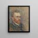 Self-portrait (Conflict of cases) - Vincent van Gogh — framed artwork on a wall