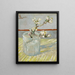 Almond branch in blossom in a glass - Vincent van Gogh — framed artwork on a wall