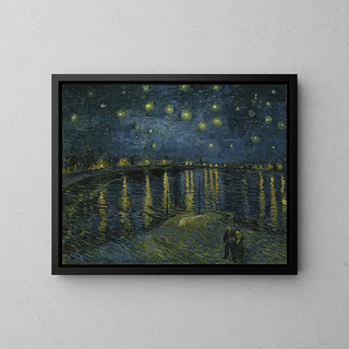 Night Sky Painting - Vincent van Gogh — framed artwork on a wall